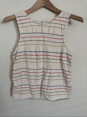 Madewell x Texture &Thread Rainbow Smock Tank